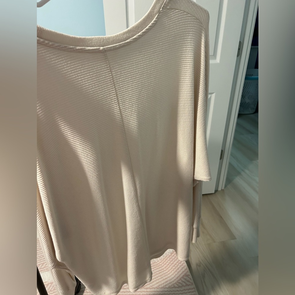 Cream colored xl tunic or oversized long sleeve top